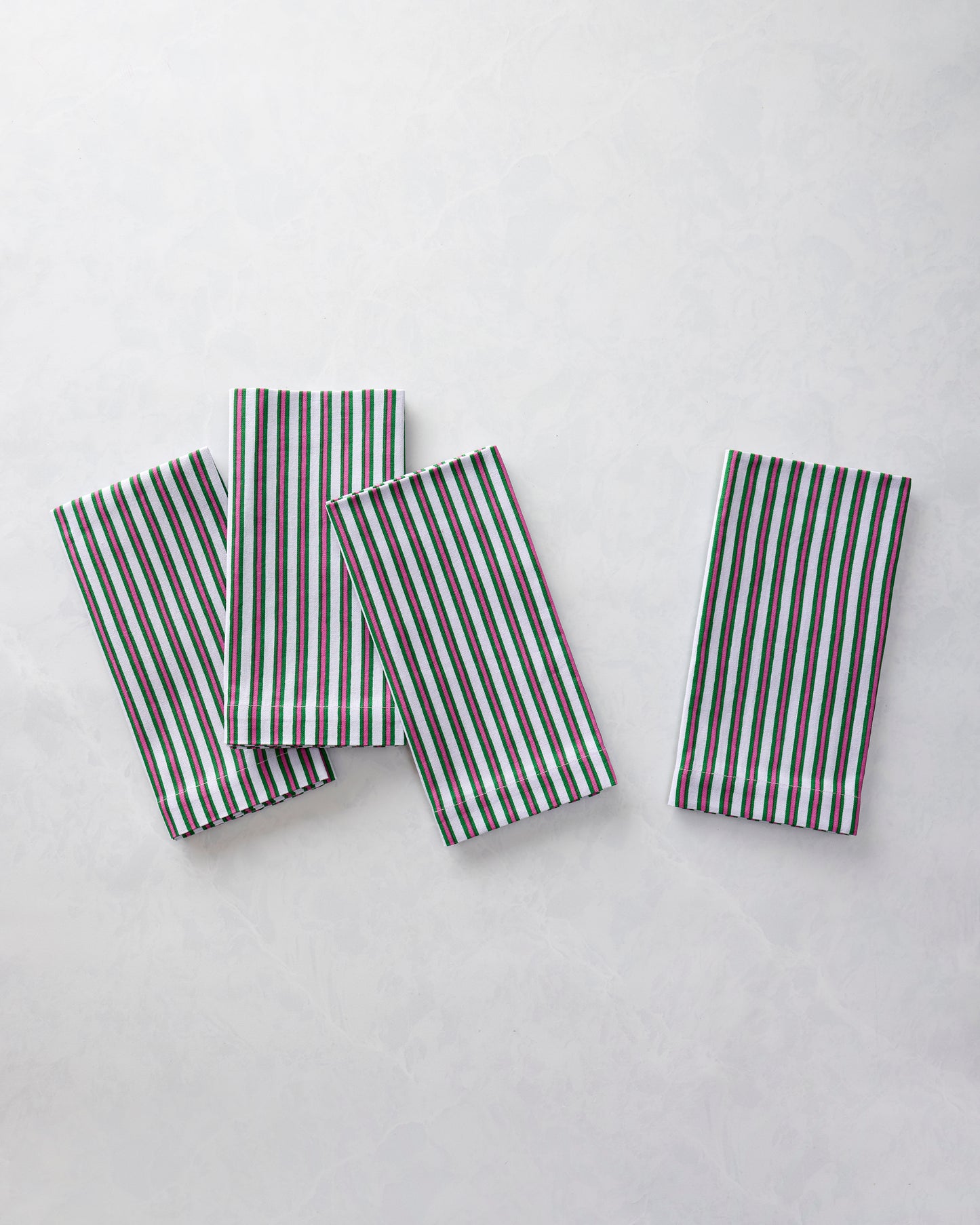 Posh Stripe - Print Napkins Set of 4 - Fuchsia Berry Stripe - Printfresh