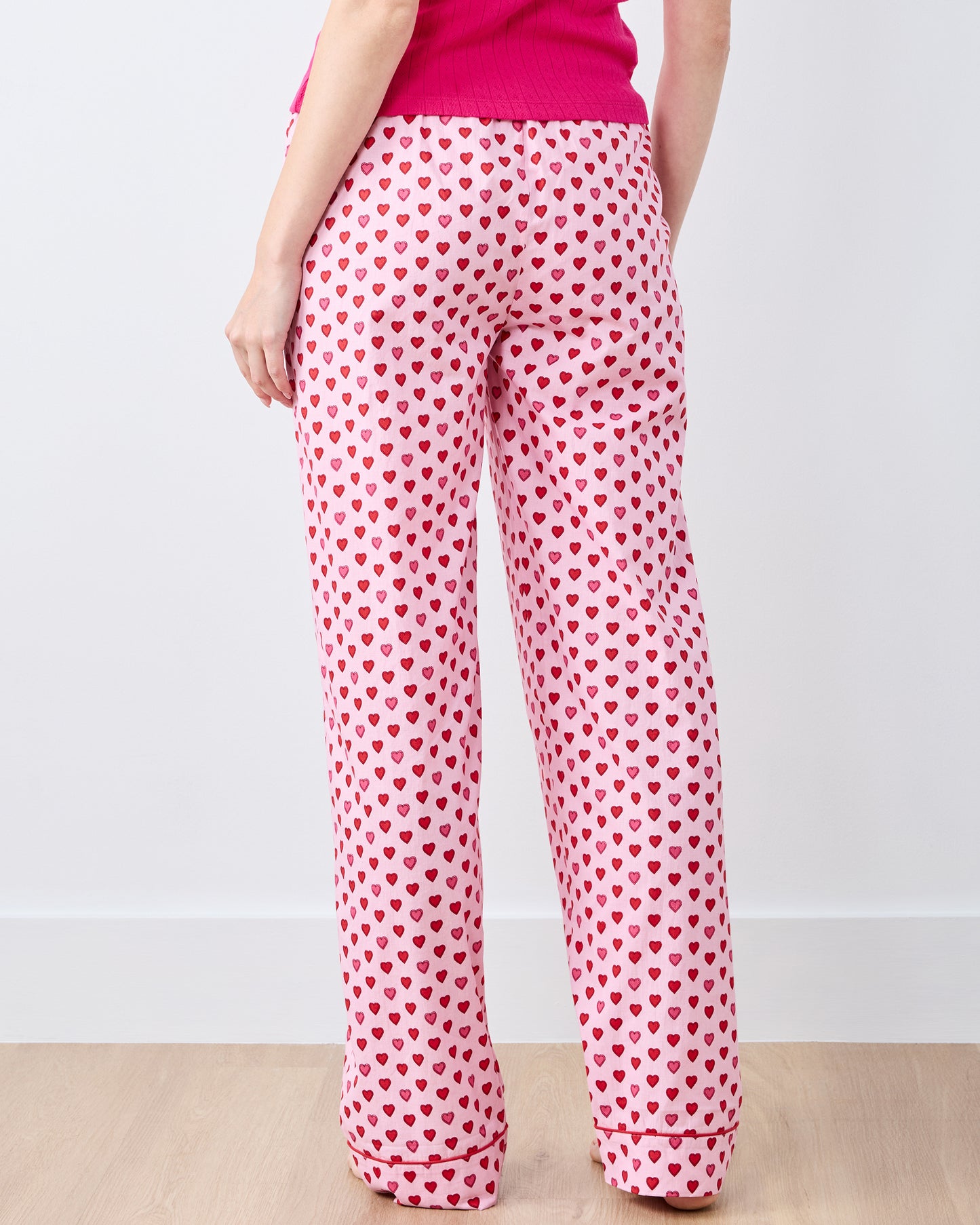 Mini Candy Hearts - PJ Pants - Pink Macaron - Printfresh