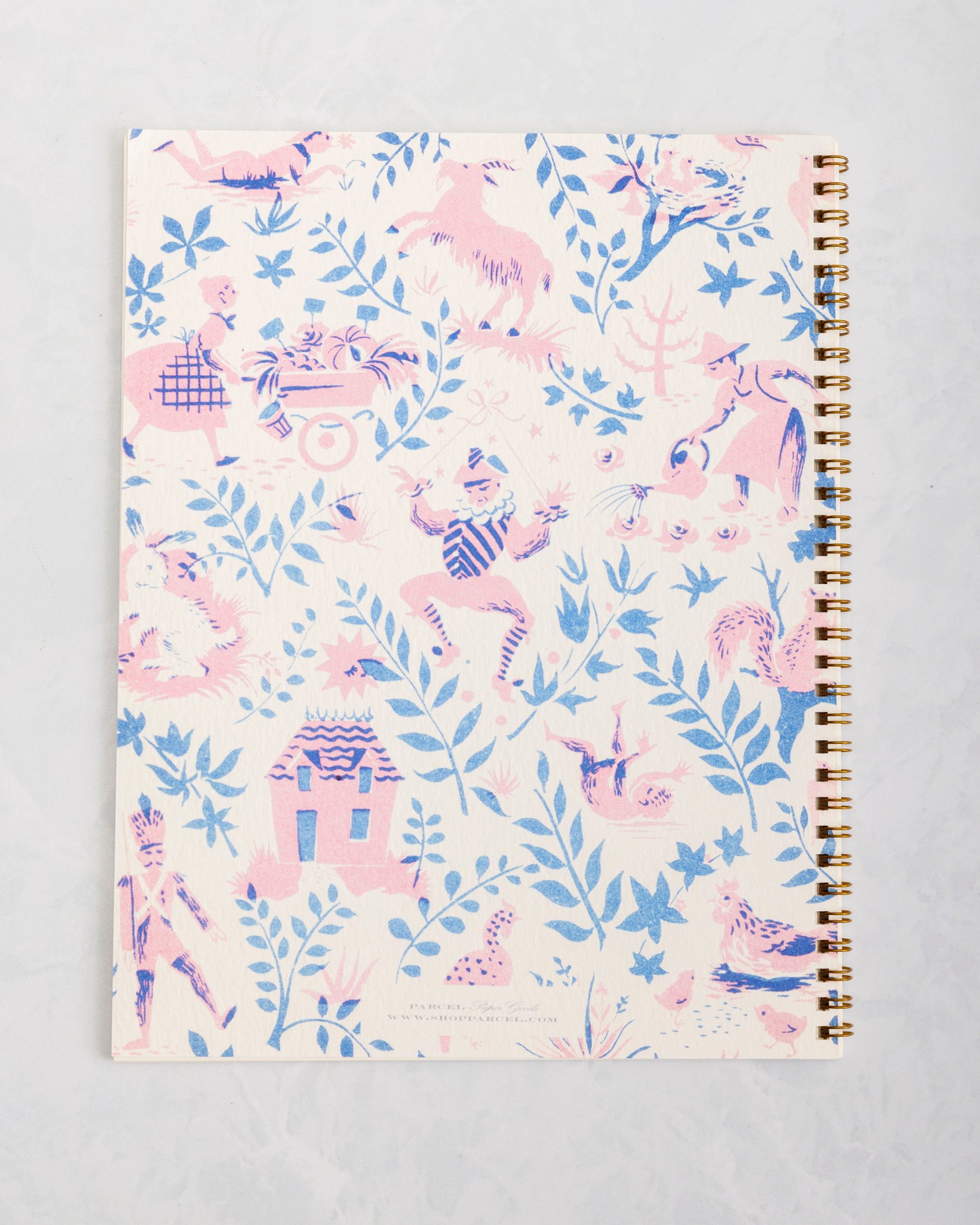 Pink and Blue - French Storybook Notebooks - Pink & Blue scene - Parcel - Printfresh