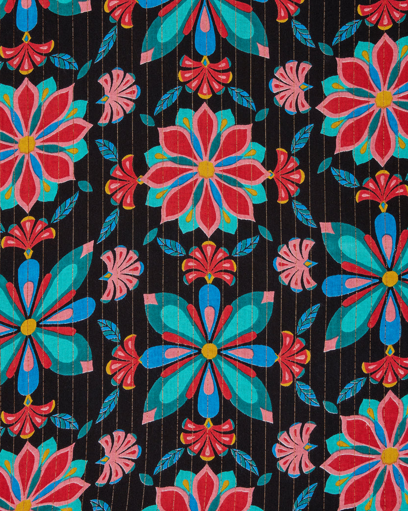 Mid Century Medallion - Celeste Dress - Ink - Printfresh