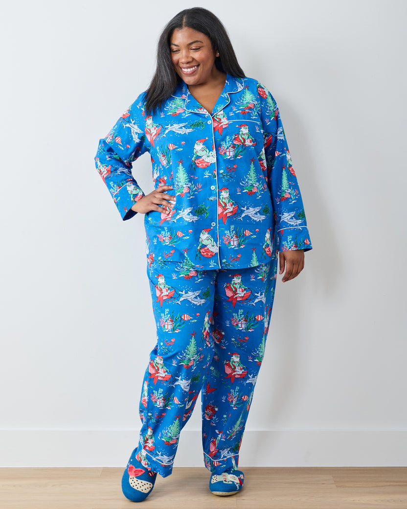 Merry Mermen - Long PJ Set - Dolphin Tail - Printfresh
