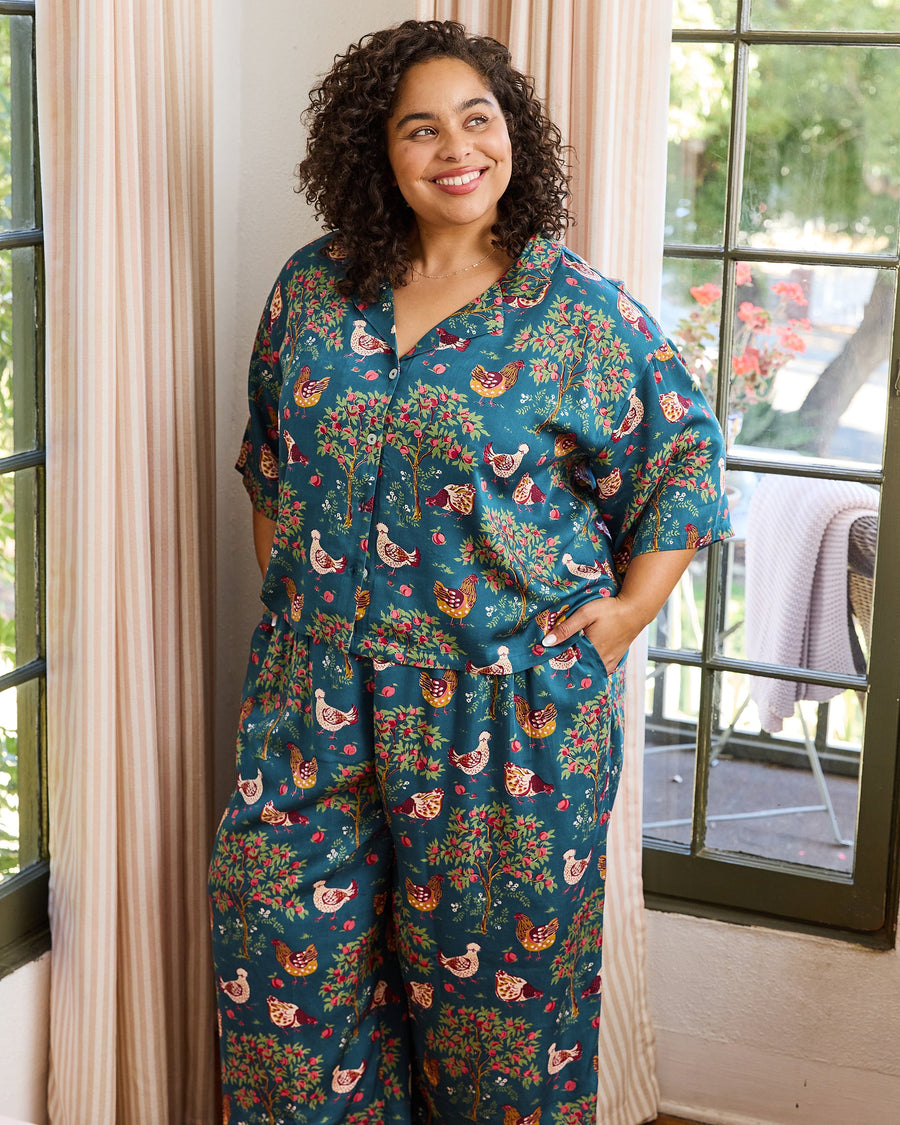 Hen House - Petite Eco Satin Wildest Dreams Set - Navy - Printfresh