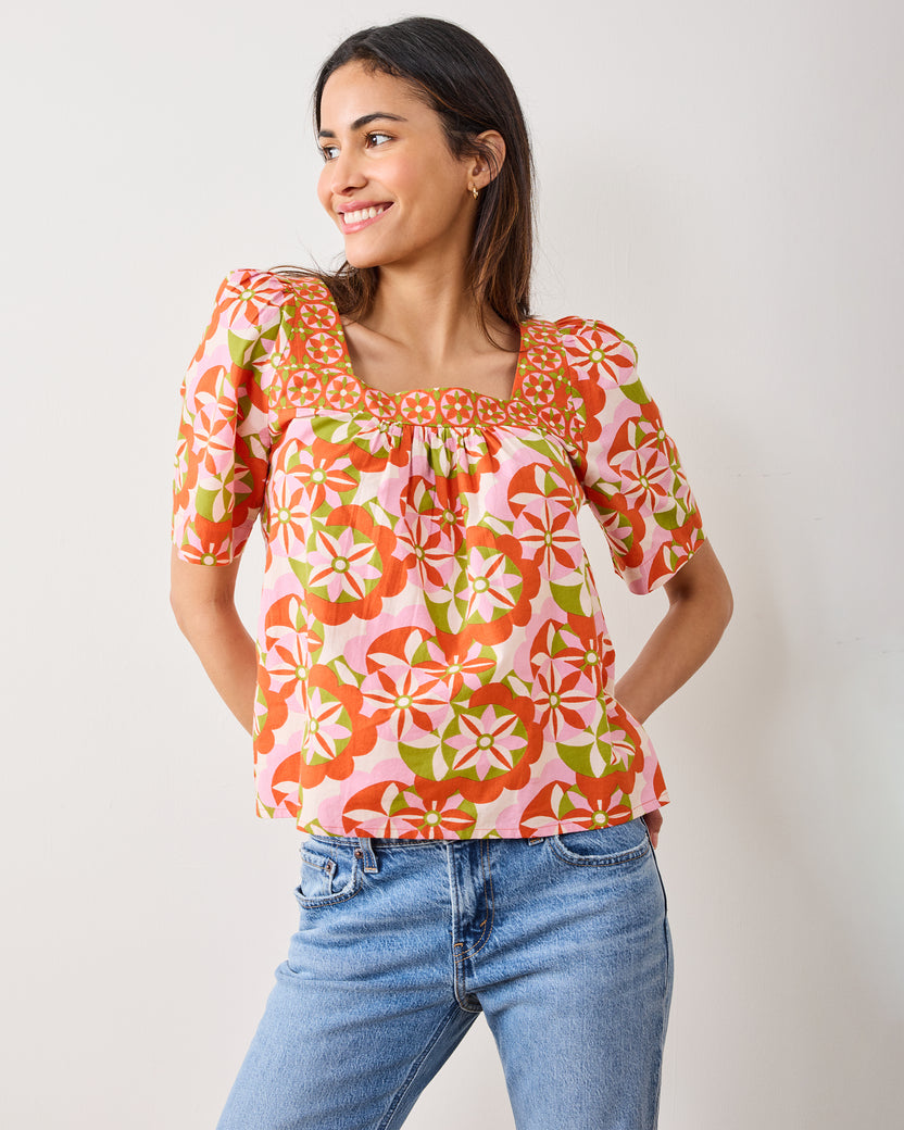 Flower Hour - Tara Blouse - Lava Lamp - Printfresh