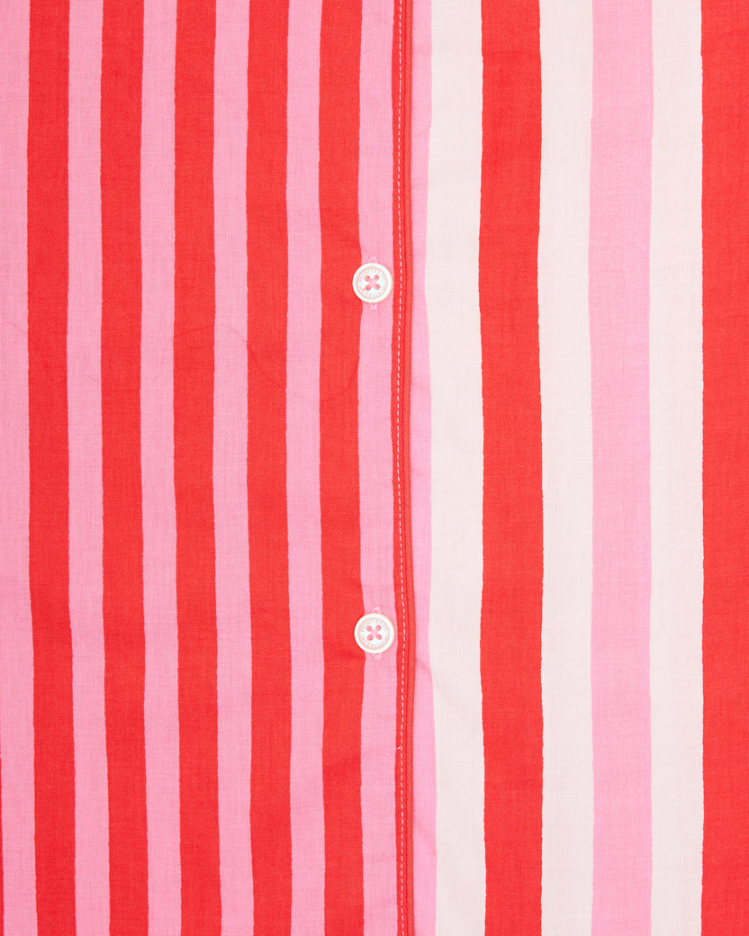 Taffy Stripes - Long Sleeve Top & Shorts Set - Peppermint Swirl - Printfresh