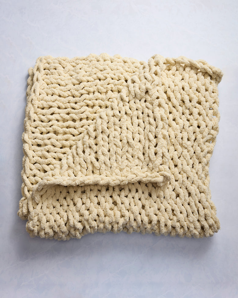 Vanilla - Chunky Knit Throw - Everyday Cozy Living - Printfresh