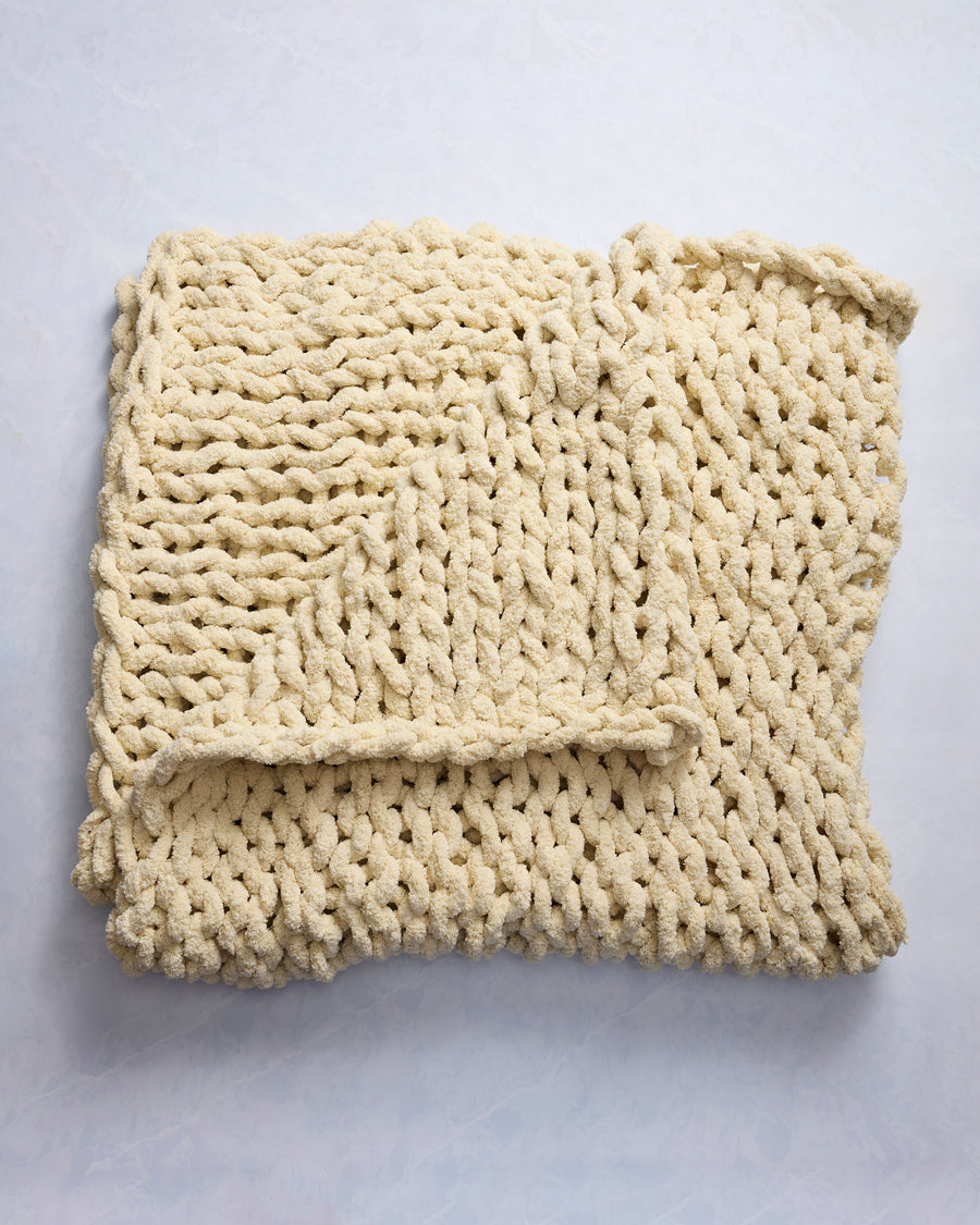 Vanilla - Chunky Knit Throw - Everyday Cozy Living - Printfresh