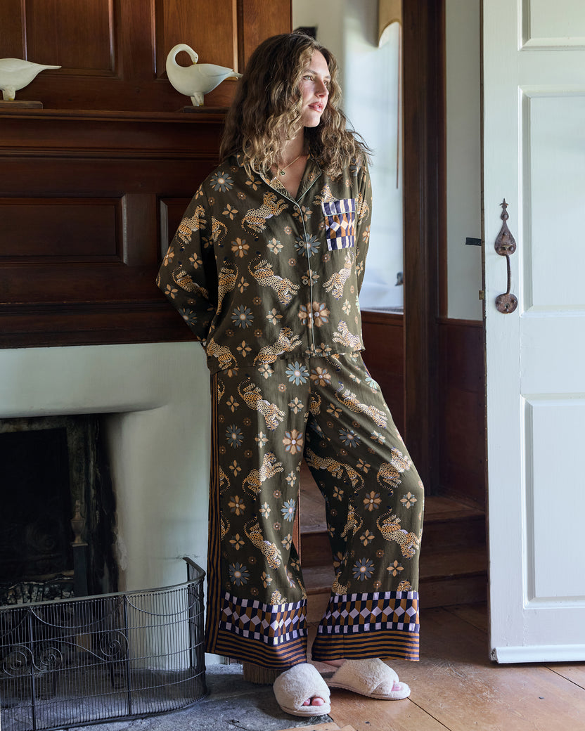 Bagheera Kaleidoscope - Tall Eco Satin Rittenhouse Set - Olive