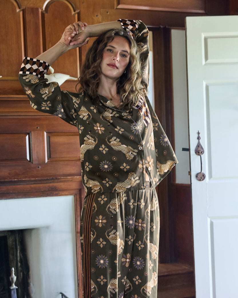 Bagheera Kaleidoscope - Eco Satin Rittenhouse Set - Olive