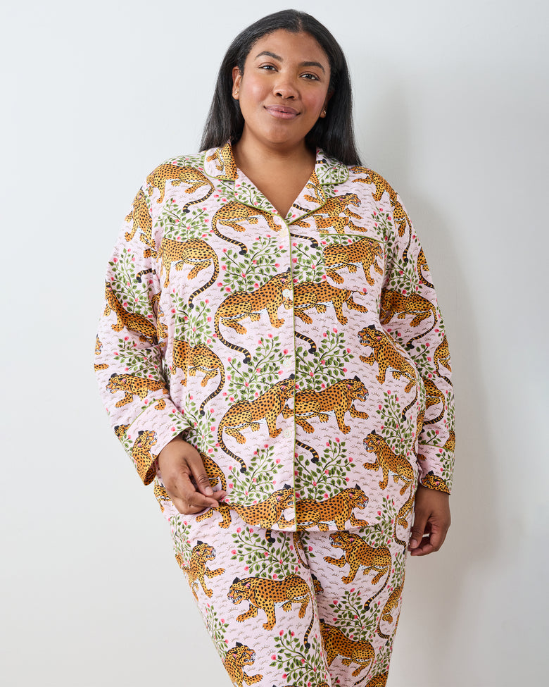 Bagheera - Lightweight Flannel Long PJ Set - Blush - Printfresh