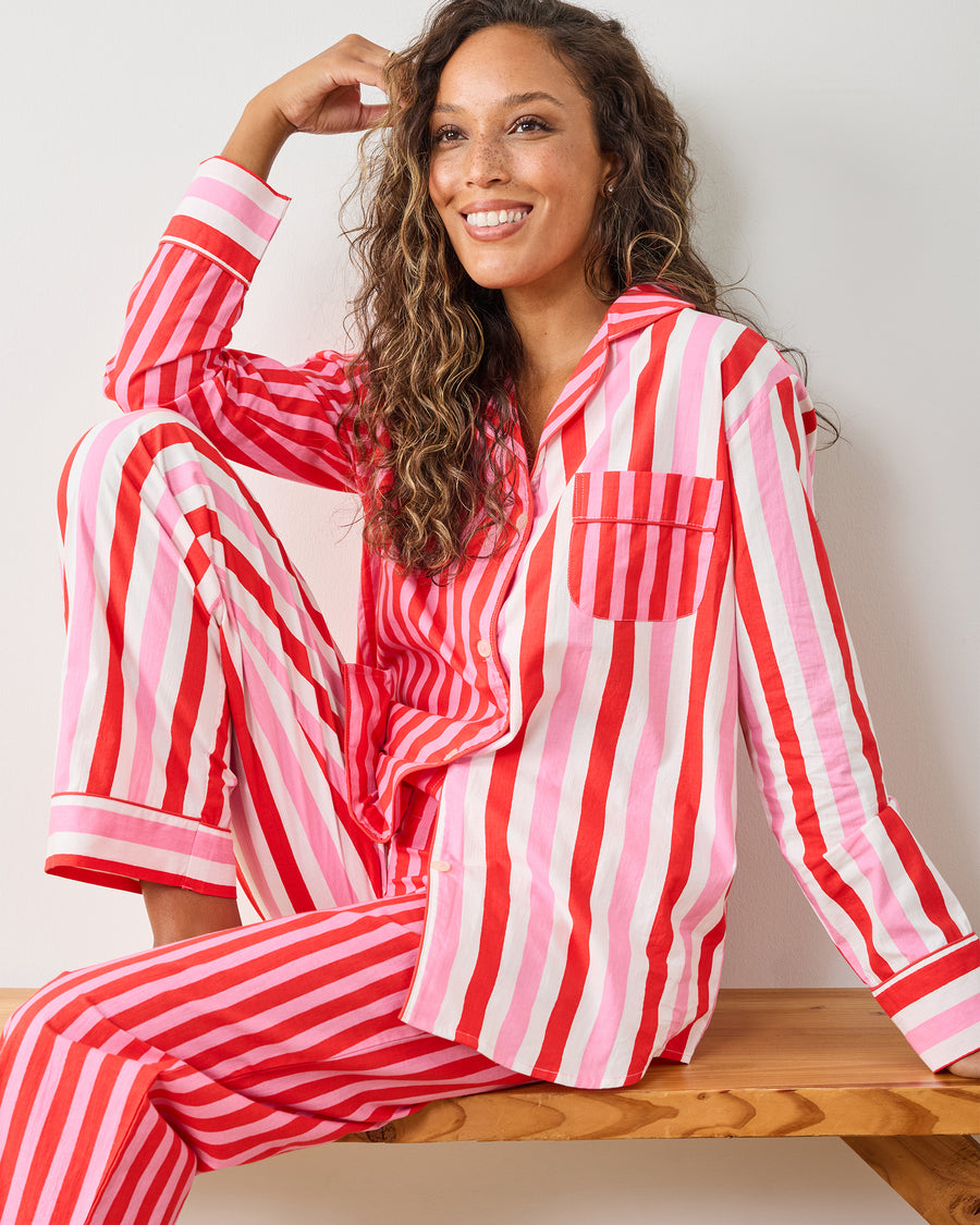 Taffy Stripes - Tall Long PJ Set - Peppermint Swirl - Printfresh