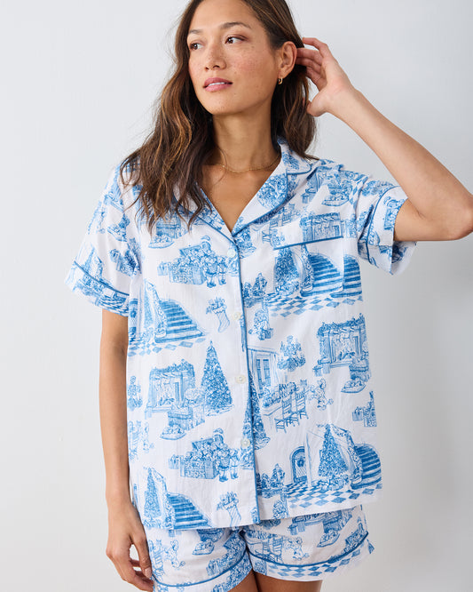 Hollywood Holiday - Short PJ Set - Snow Cloud - Printfresh