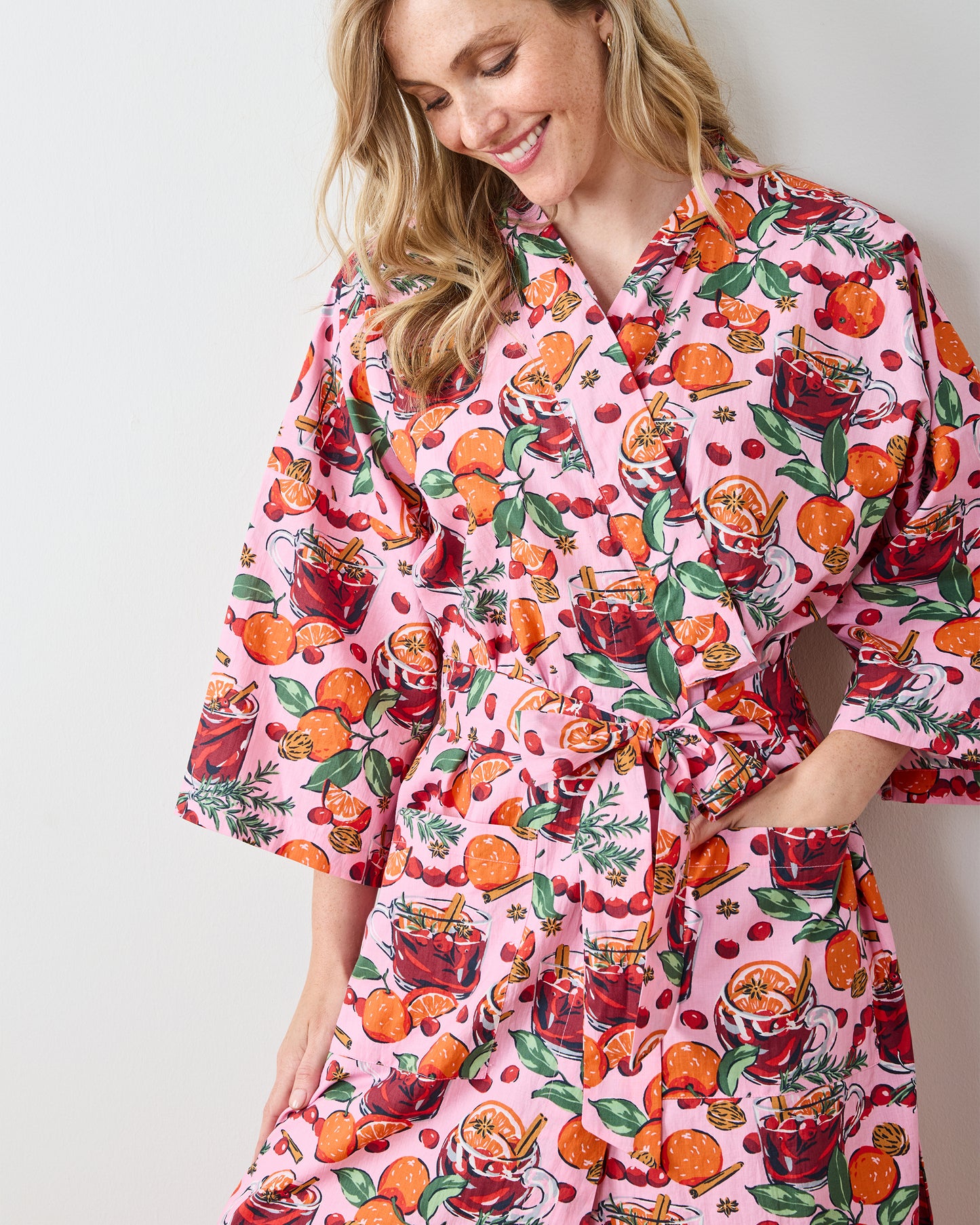Mulled Wine - Long Robe - Pink Tinsel - Printfresh