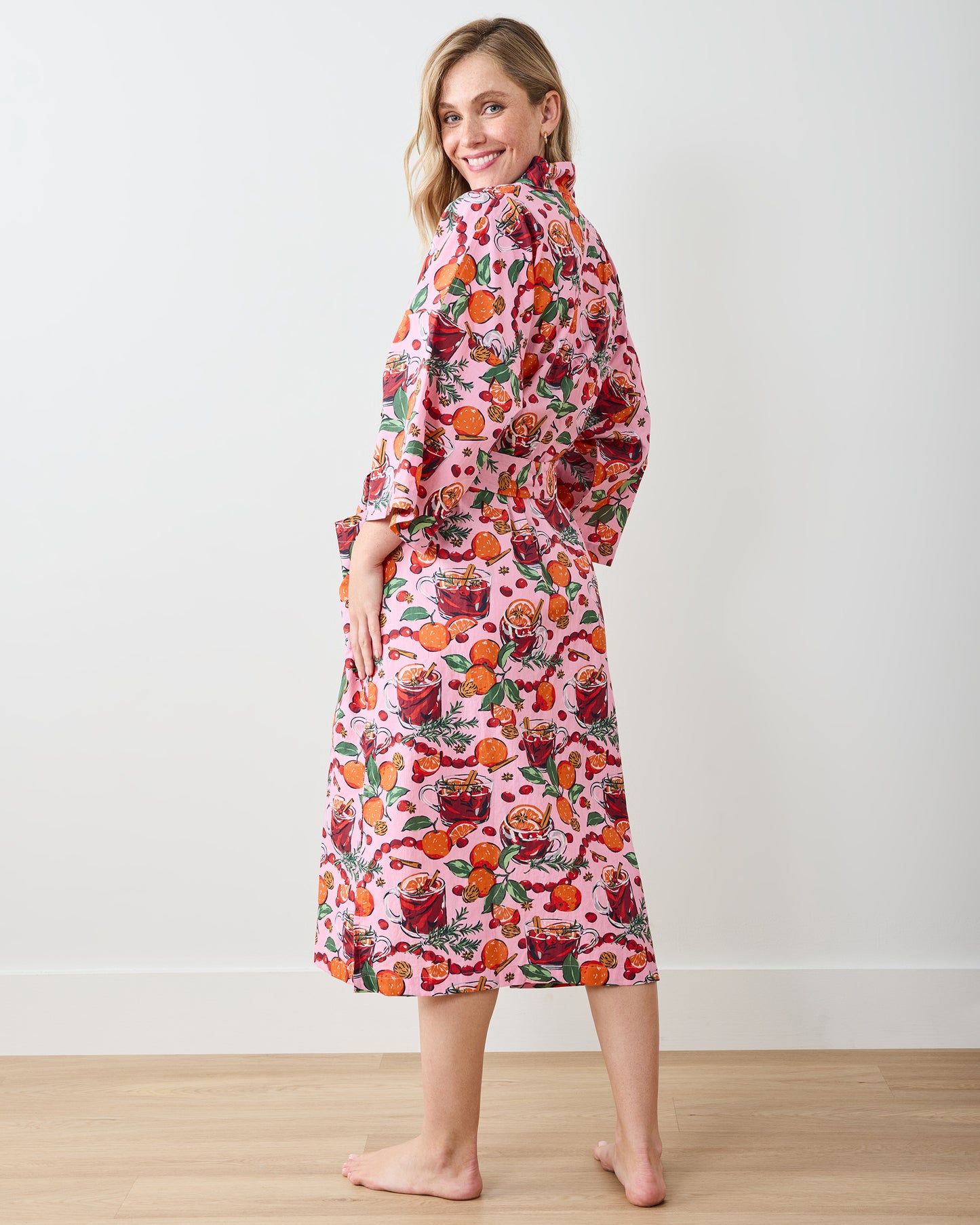 Mulled Wine - Long Robe - Pink Tinsel - Printfresh