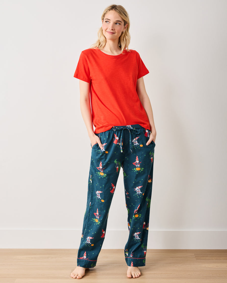 Mischief Night - Lightweight Flannel PJ Pants - Nightfall Blue - Printfresh