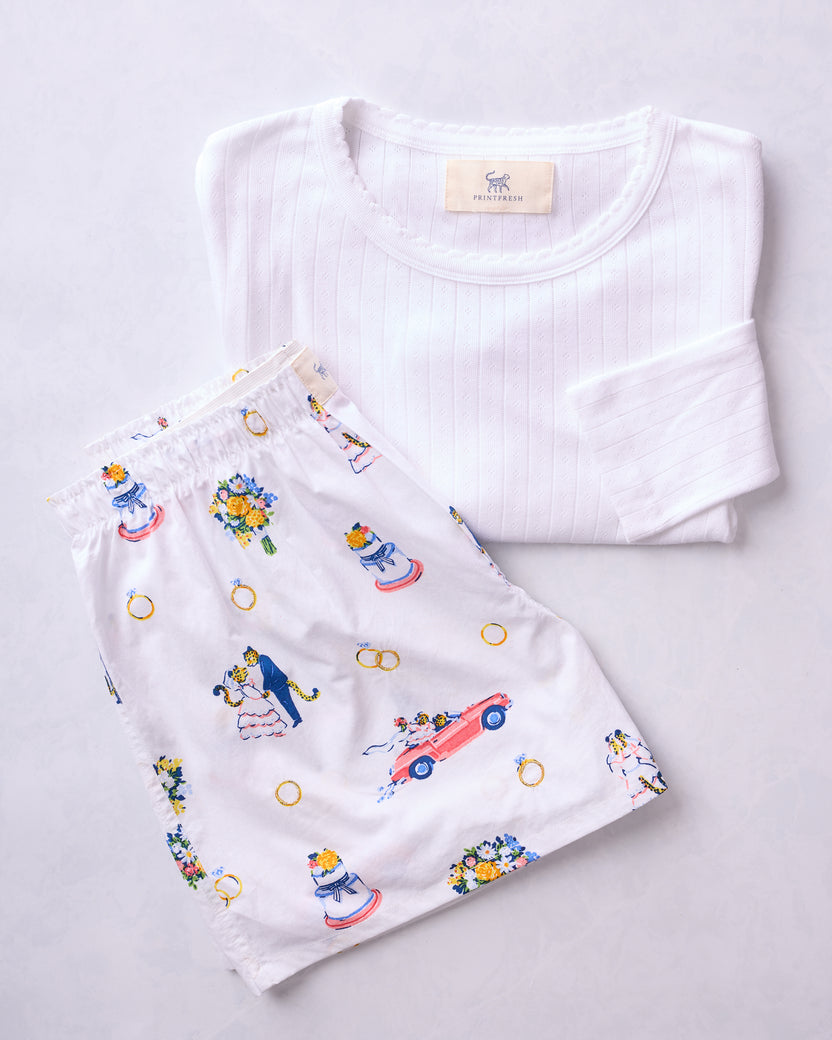 Happily Ever After - Boyfriend Boxers & Pointelle Bundle - Cloud - Printfresh