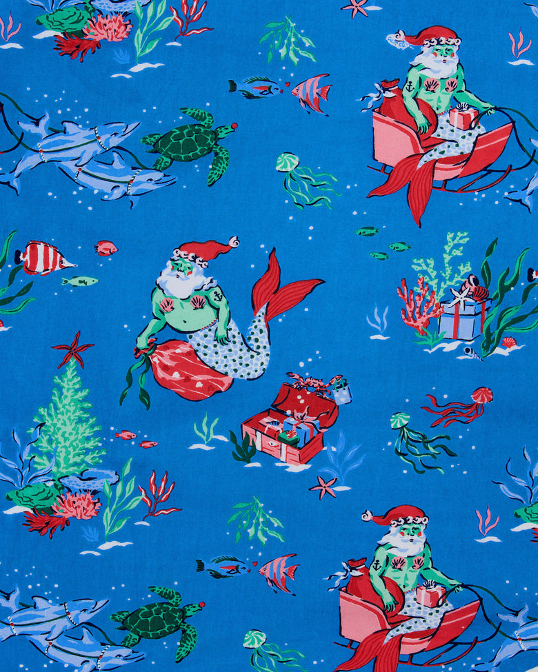 Merry Mermen - Cropped PJ Pants - Dolphin Tail - Printfresh