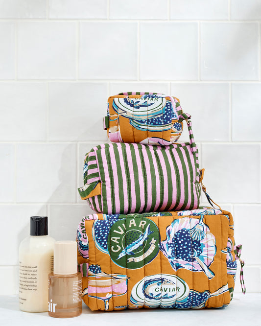Champagne & Caviar - Three's Best Pouch Set - Goldenrod