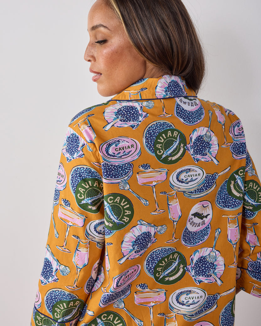 Champagne & Caviar - Sleep Shirt - Goldenrod