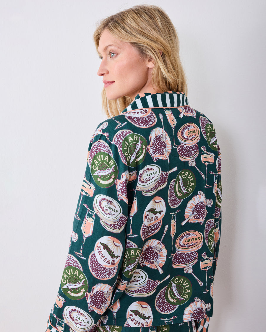 Champagne & Caviar - Tall Eco Satin Soho Set - Peacock Feather