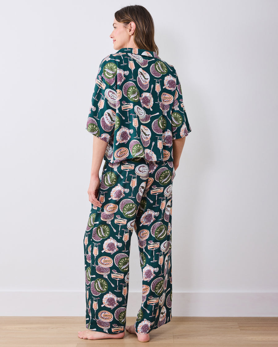 Champagne & Caviar - Tall Eco Satin Wildest Dreams Set - Peacock Feather
