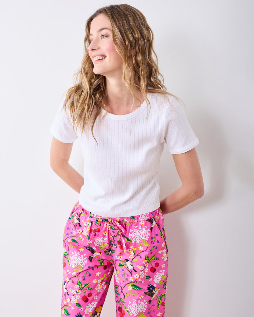 Bird & Blossom - PJ Pant - Fuchsia Berry - Printfresh