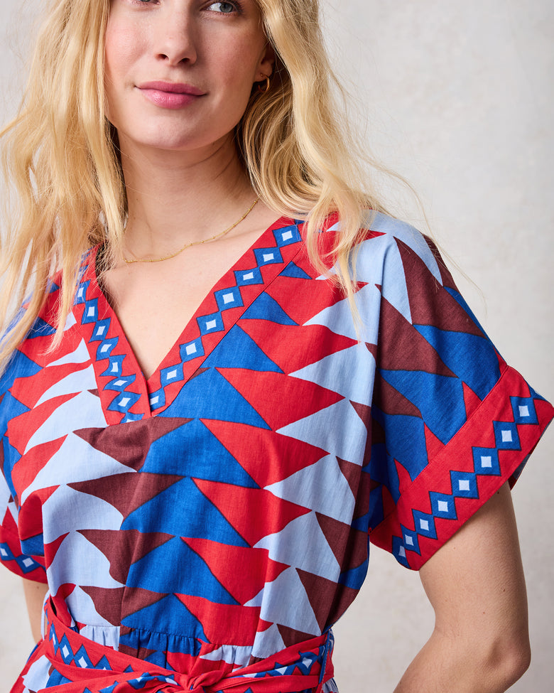 Canyon Geo - Harbour Dress - Arizona Blue - Printfresh
