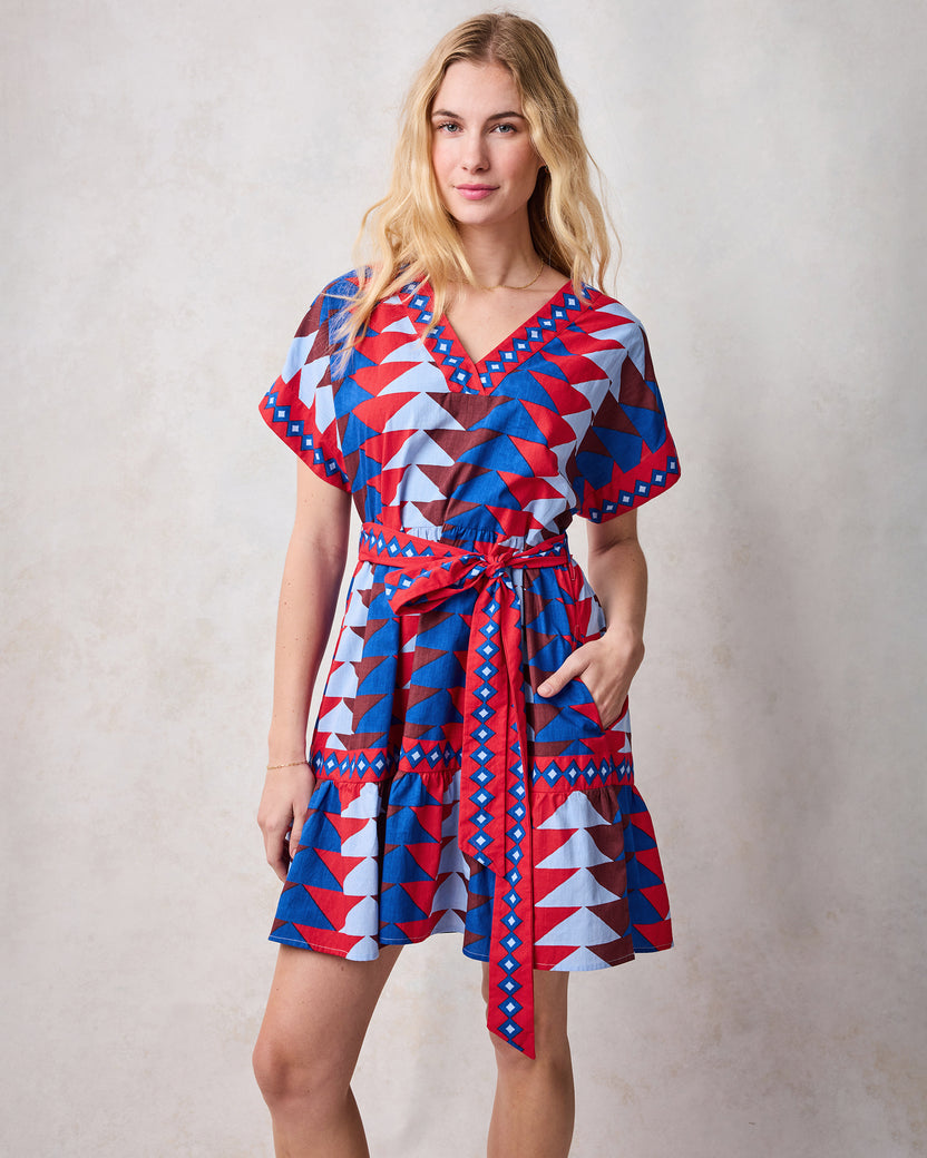 Canyon Geo - Harbour Dress - Arizona Blue - Printfresh