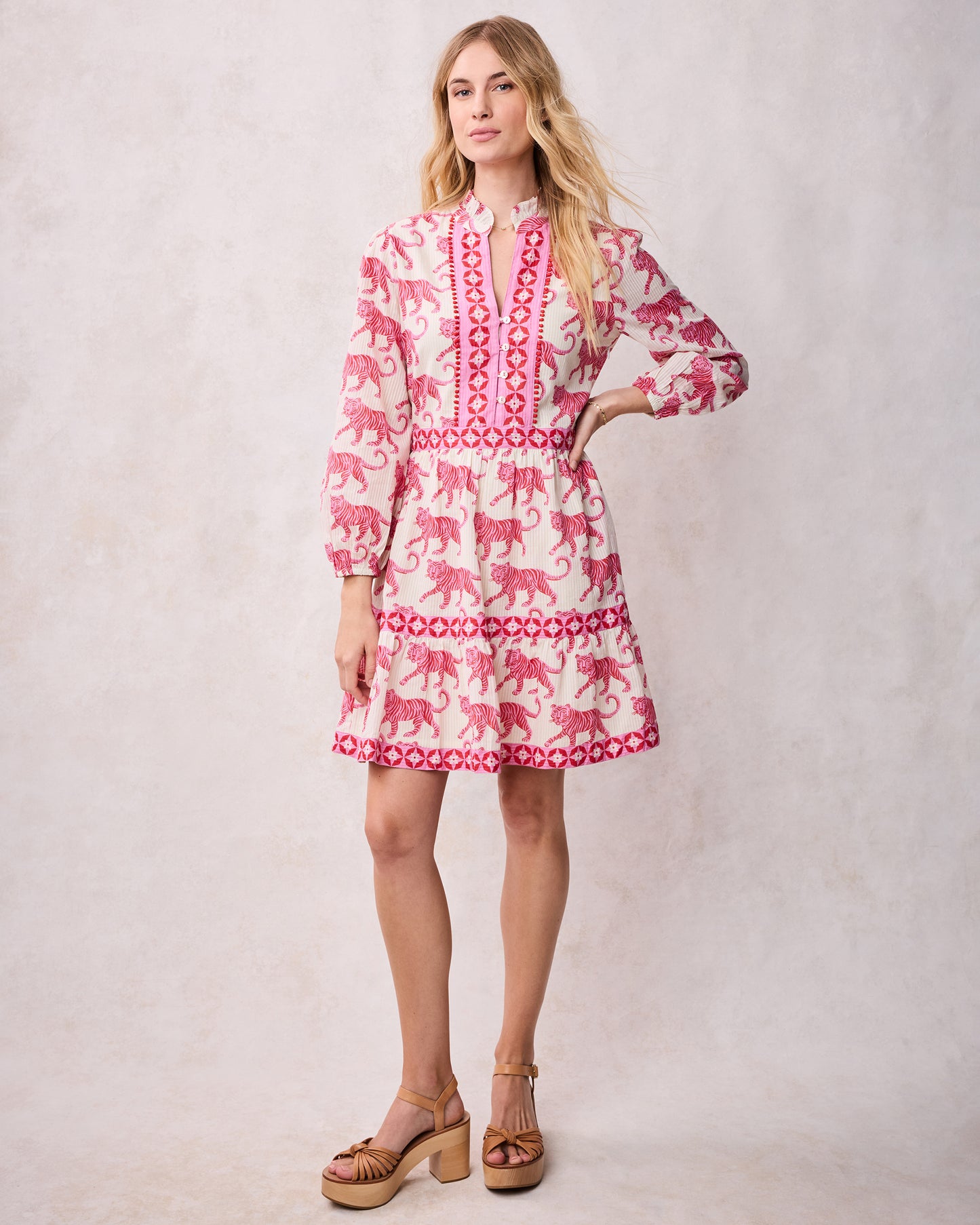 Cat Walk - Valerie Dress - Coconut Cream - Printfresh