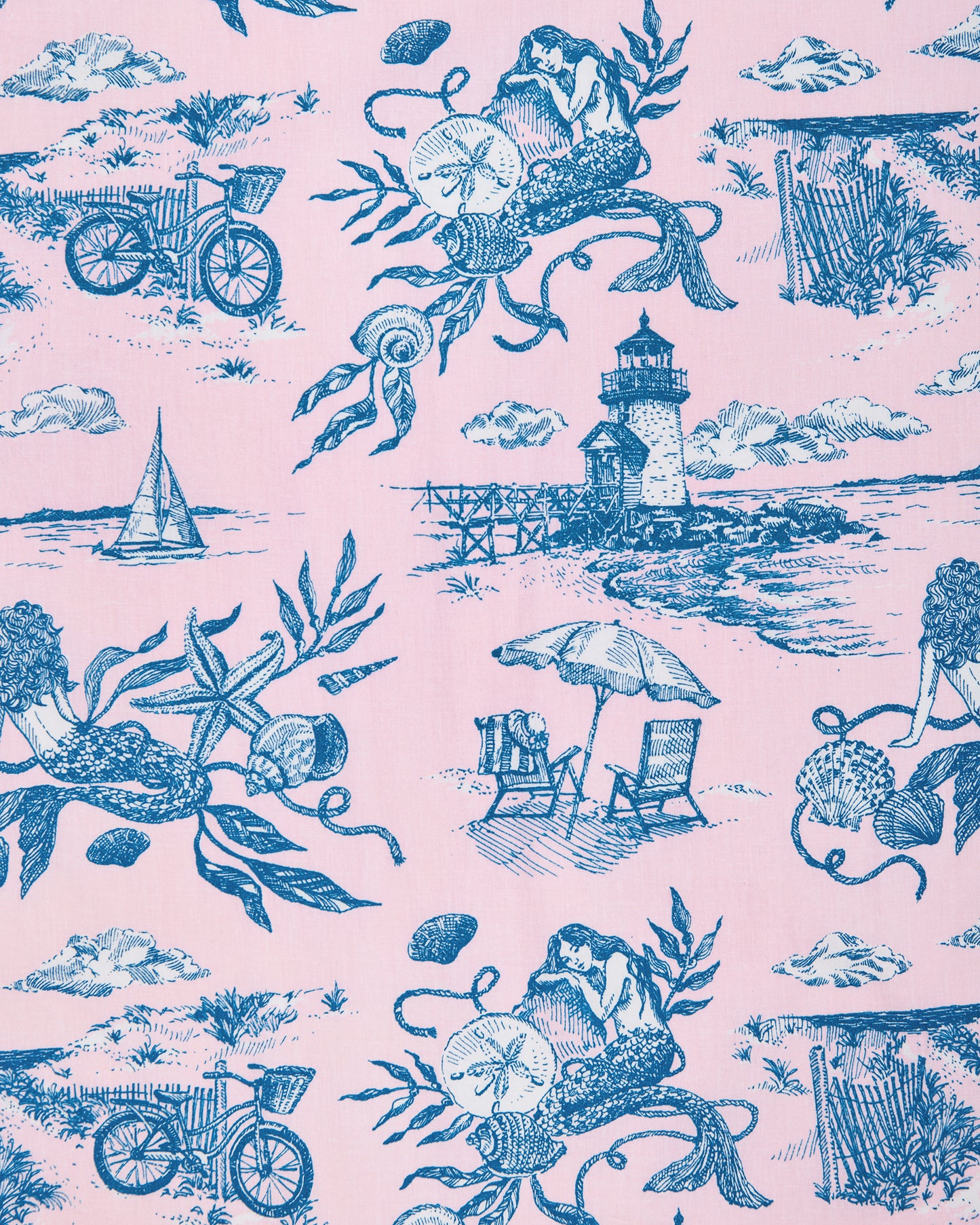 Mermaid Toile - Star Lit Sky Nightgown - Blush - Printfresh