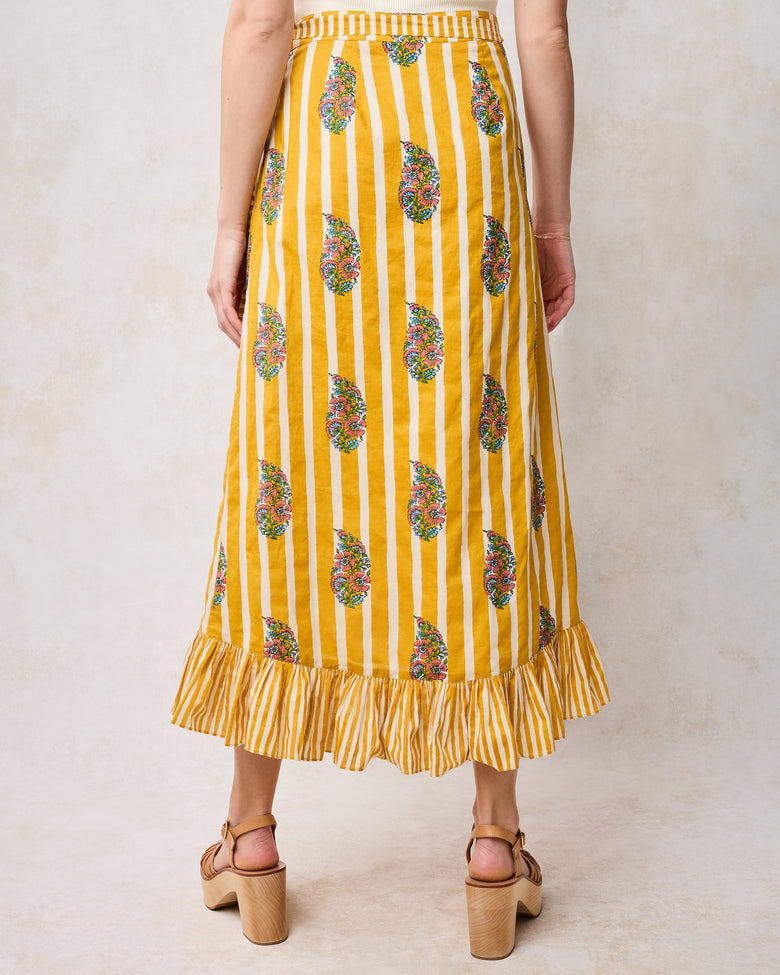 Paisley Petals - Cecily Skirt - Chamomile Glow - Printfresh
