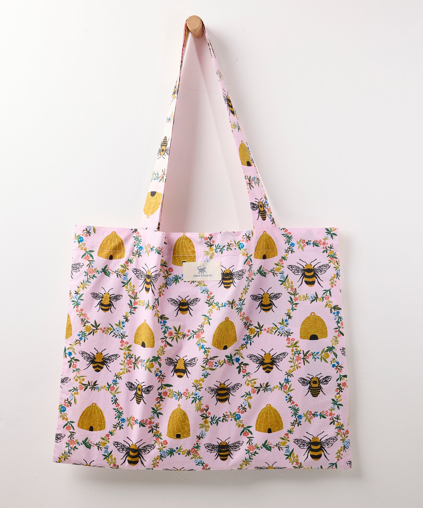 Sweet Bee - Go To Tote - Pink Petal - Printfresh