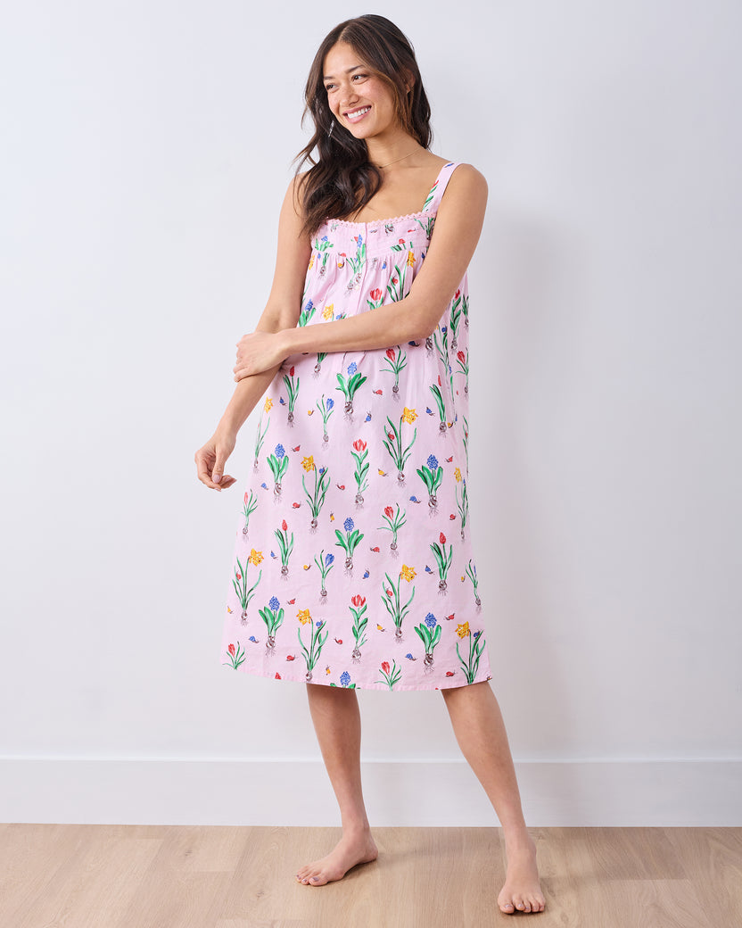 Tulip Trail - Back To Bed Nightgown - Blush - Printfresh