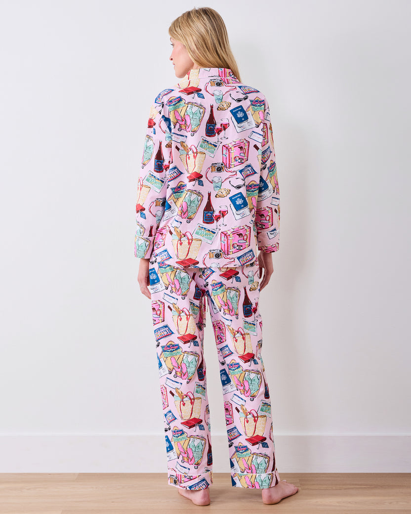 Emotional Baggage - Petite Long PJ Set - Happy Place Pink