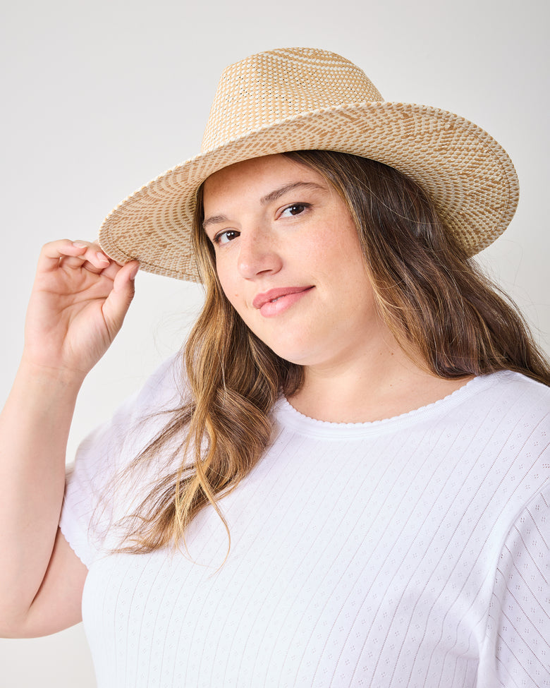 Ivory/Tan - Luxe Packable Hat - Hat Attack - Printfresh