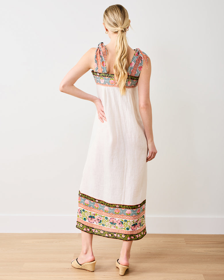 Playa Palms - Sugar Sand Dress - Off White - Printfresh