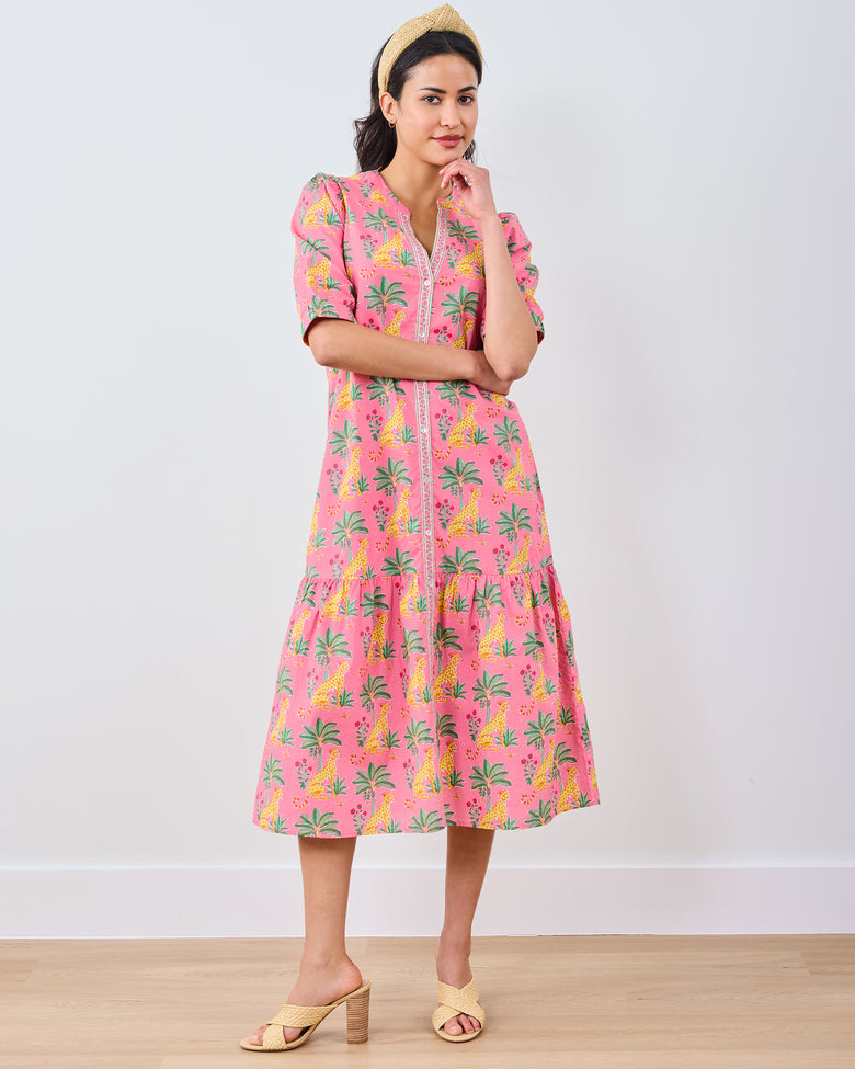 Leopard Mirage - Brunch Dress - Pink Palace - Printfresh