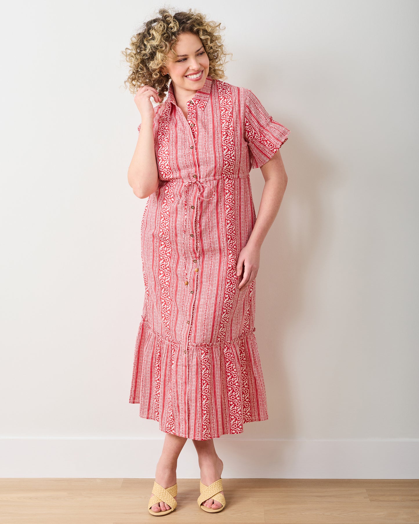 PF + Pencil & Paper Co. Red Paisley - Gwen Dress - Crimson - Printfresh