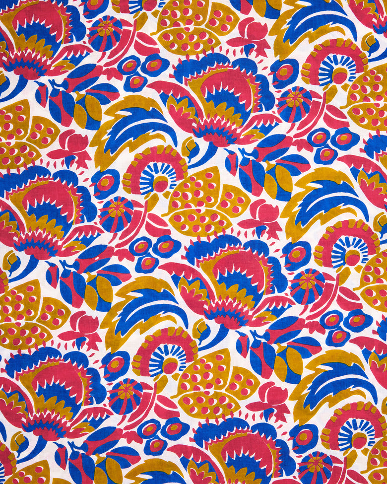 PF + Pencil & Paper Co. Bahama Blooms - Camila Dress - Blue & Red - Printfresh