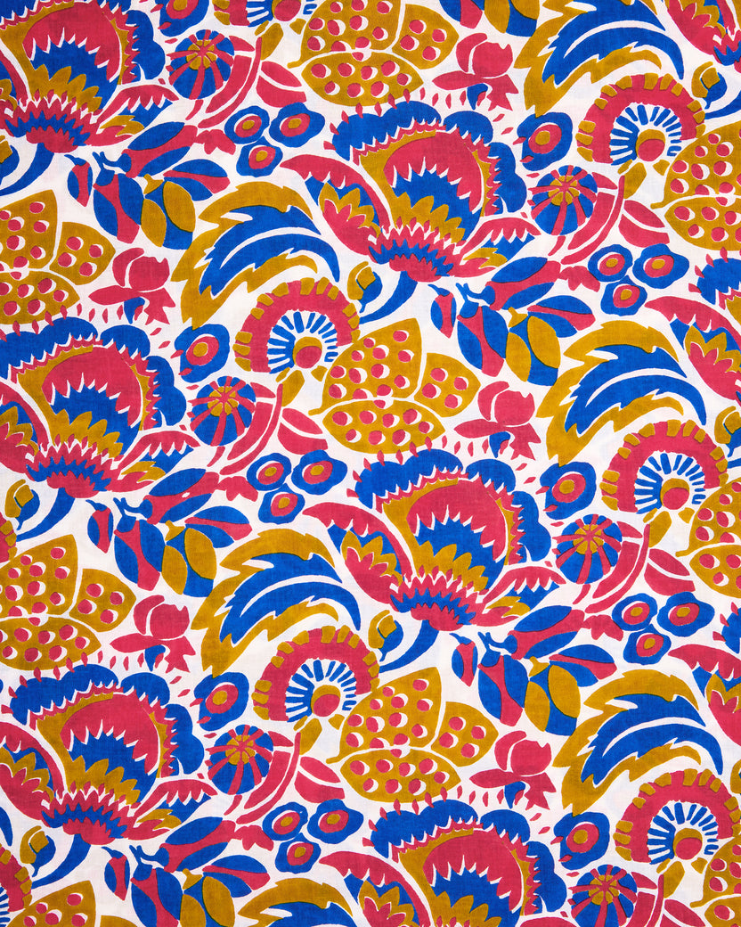 PF + Pencil & Paper Co. Bahama Blooms - Camila Dress - Blue & Red - Printfresh
