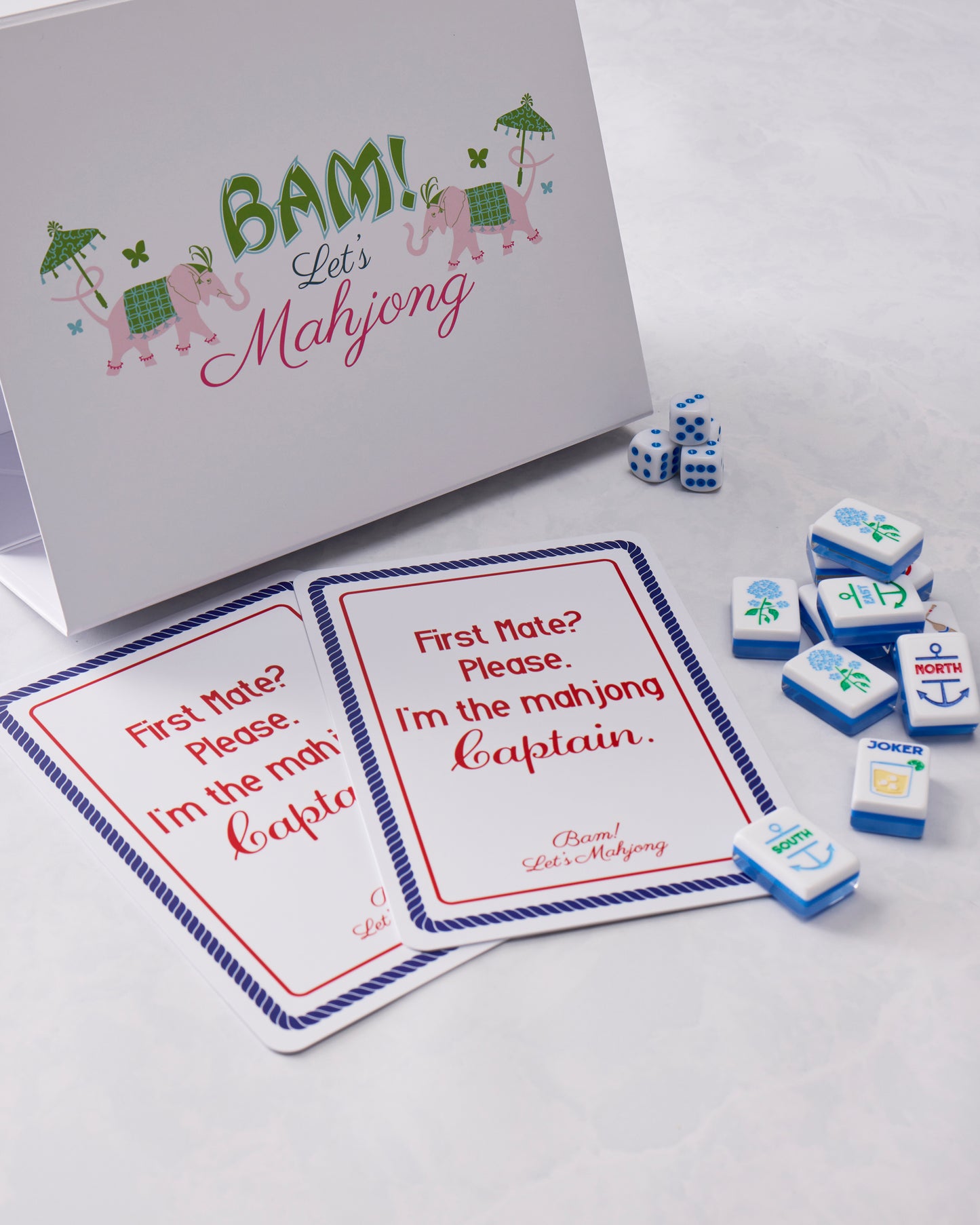 Nantucket - Mahjong Tile Set with Mat & Shufflers - Bam! Let's Mahjong®