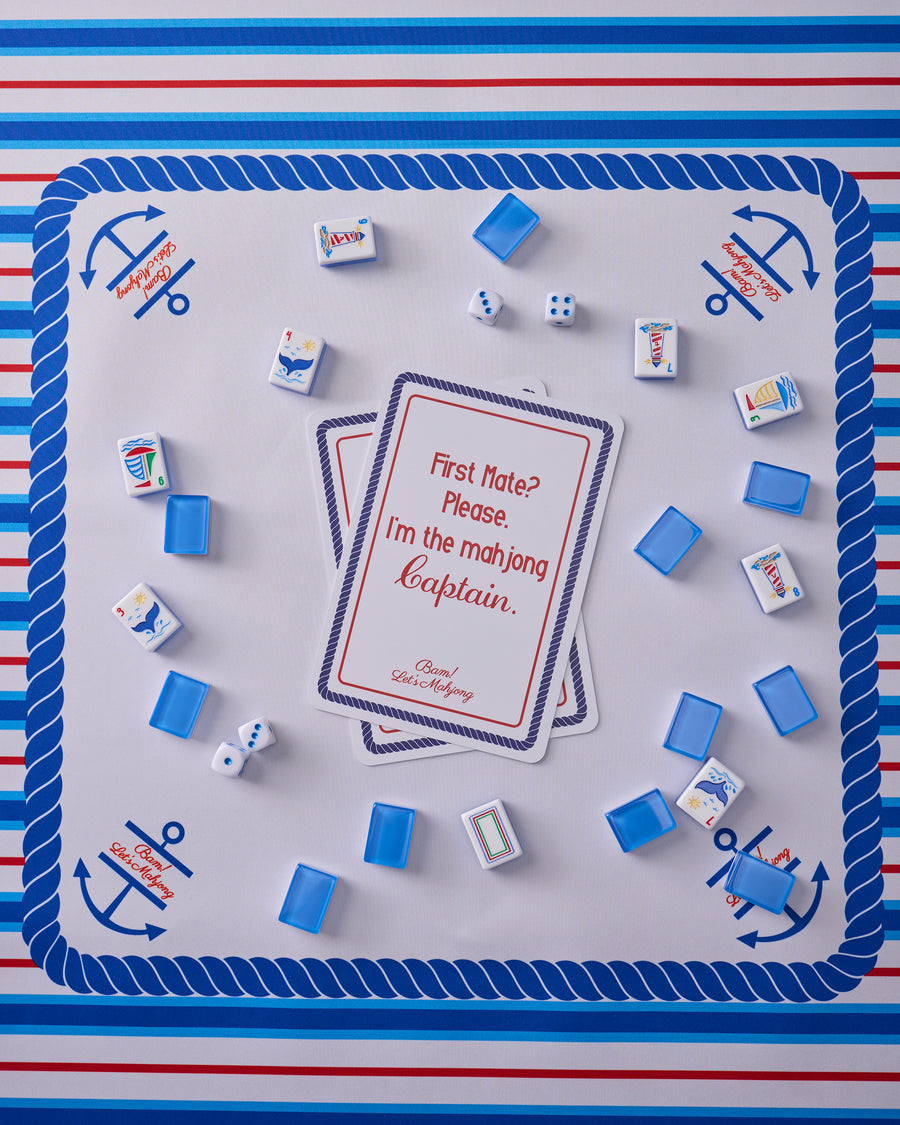 Nantucket - Mahjong Tile Set with Mat & Shufflers - Bam! Let's Mahjong®