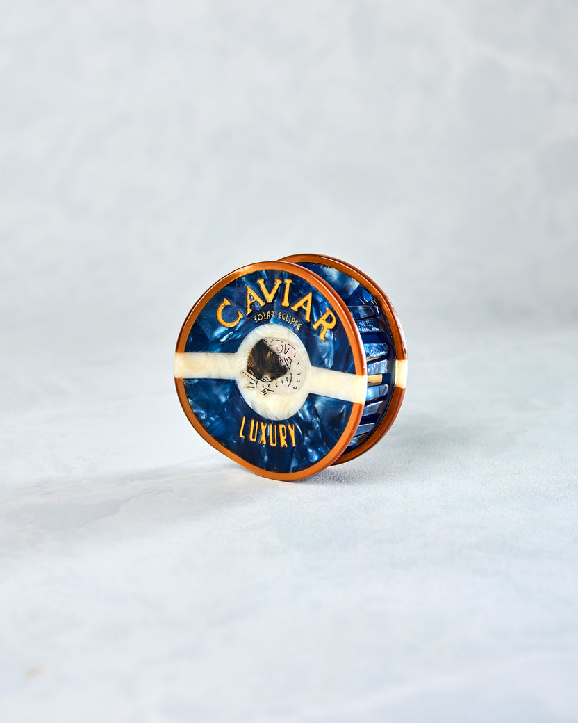 Blue - Hand Painted Caviar Claw Hair Clip - Solar Eclipse - Printfresh