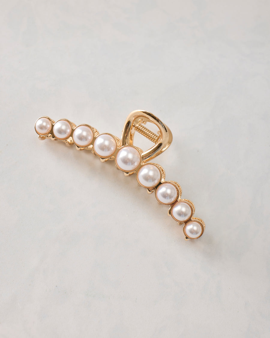 Gold Combo - Milano Pearl Claw Clip - L. Erickson - Printfresh