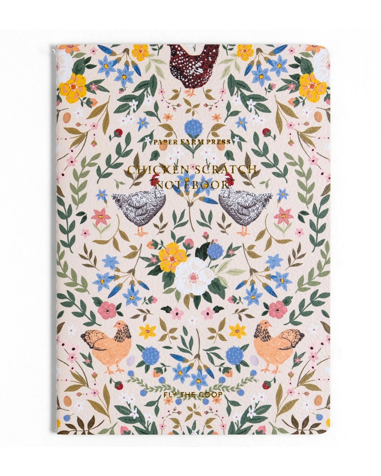 Paper Farm Press - Chickens & Flowers Stitched Notebook - Multi
