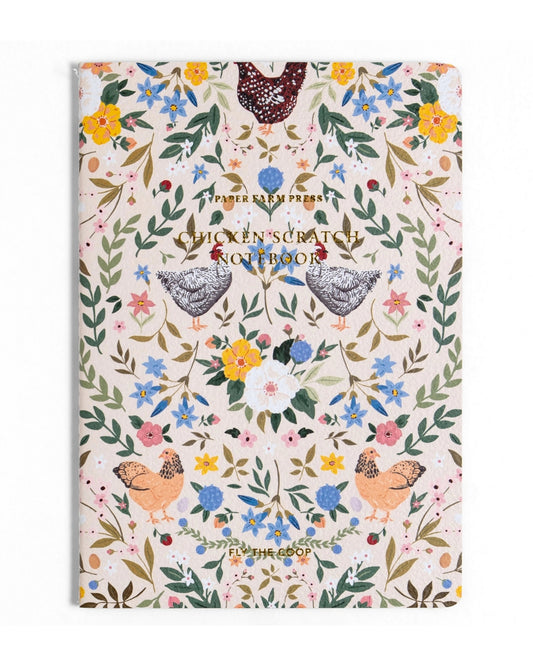 Paper Farm Press - Chickens & Flowers Stitched Notebook - Multi