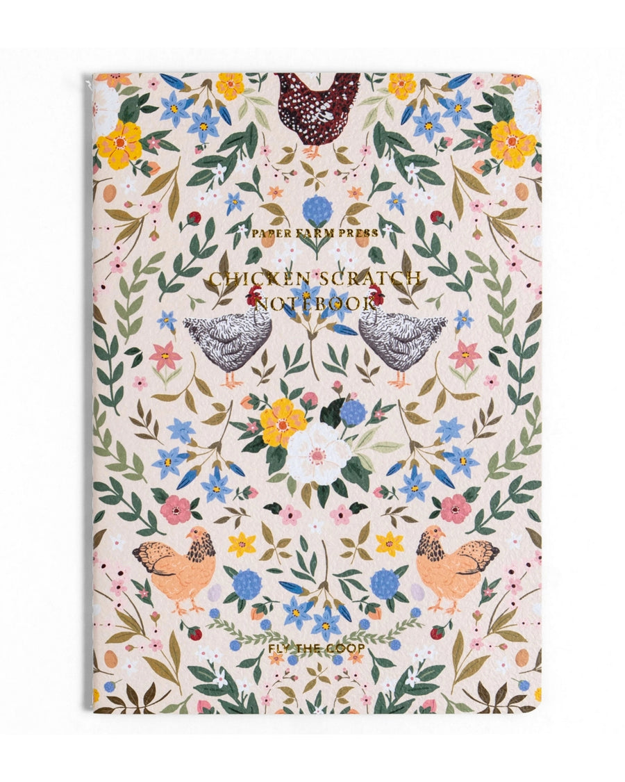Paper Farm Press - Chickens & Flowers Stitched Notebook - Multi