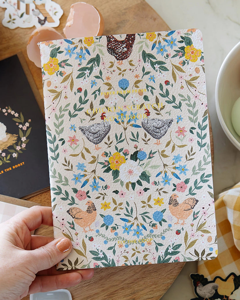 Paper Farm Press - Chickens & Flowers Stitched Notebook - Multi