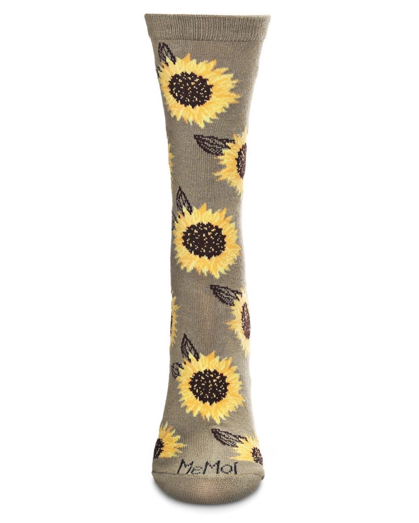 Olive Combo - Majestic Flower Sunflower Bamboo Crew Sock - Infinity Classics International Inc.