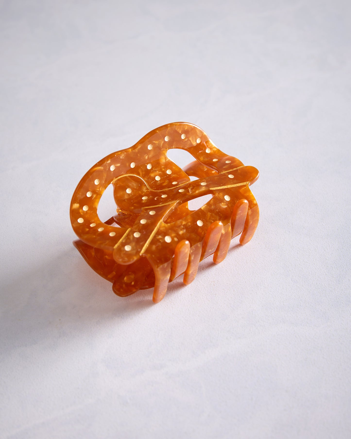 Brown Combo - Hand Painted Pretzel Hair Claw Clip - Solar Eclipse - Printfresh