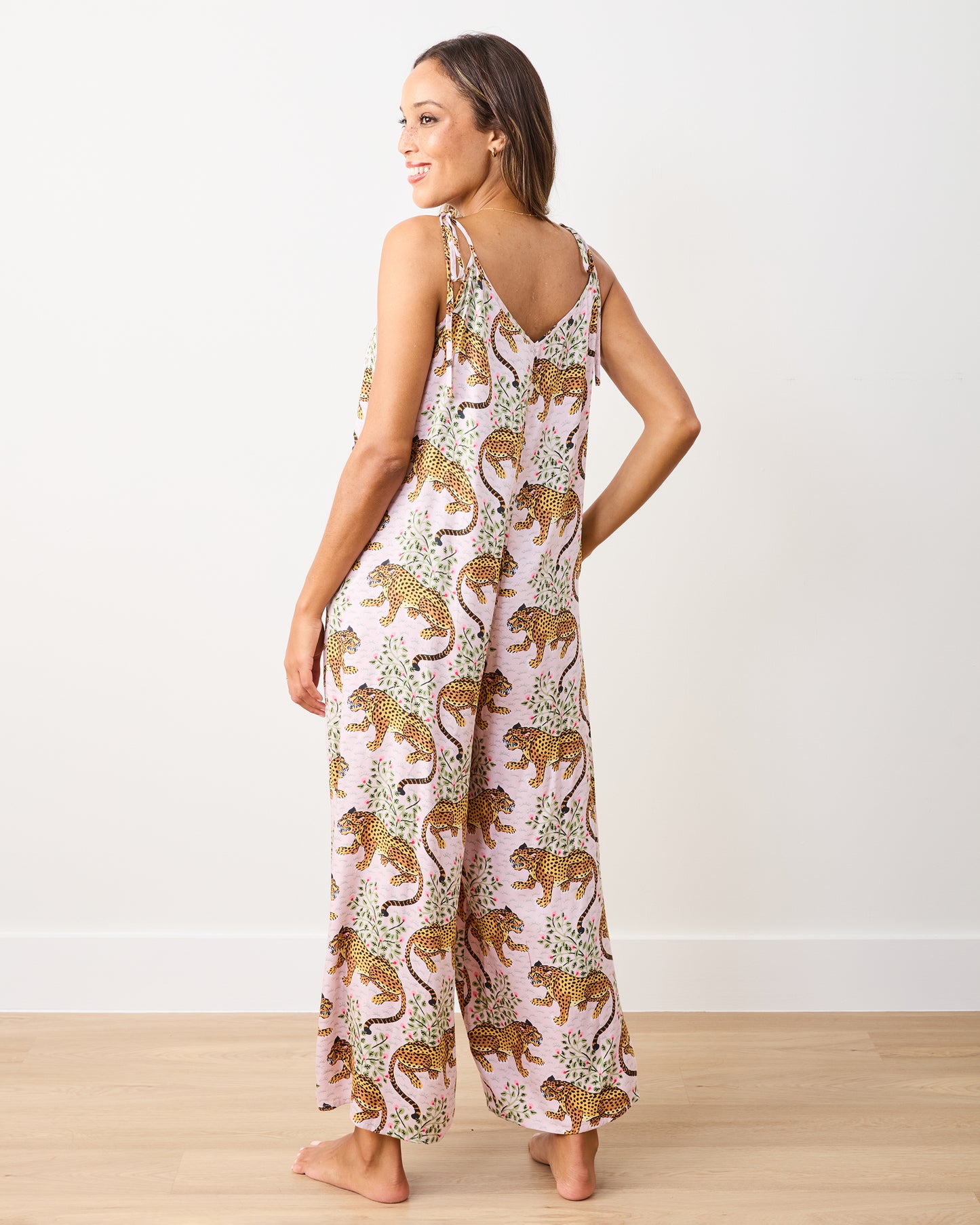 Bagheera - Eco Satin Jaipur Jumpsuit - Blush - Printfresh